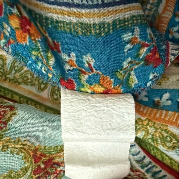 Feelib Feel Liberated Flowy Sheer Hi-Low Floral Tank Top Vibrant Multi-Color - Picture 4 of 4